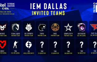 IEM Dallas inviterede hold er blevet annonceret
