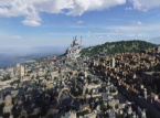 Se Warcraft-byen Stormwind fra ryggen af en grif