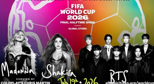 Shakira, Madonna og BTS annoncerede til pauseshowet i VM-finalen den 19. juli