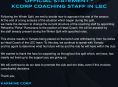 Karmine Corp har foretaget ændringer i sit LEC-teams trænerstab