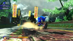 Tre billeder fra Sonic Unleashed